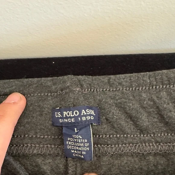 U.S. Polo Assn. Charcoal Gray Kids Joggers - Picture 3 of 4